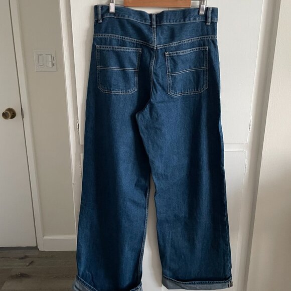 ZARA TRF HIGH WAIST TURNED UP JEANS - Picture 3 of 5